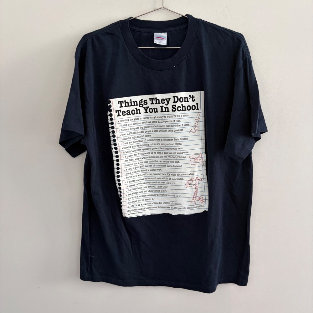Tennessee River Things They Don't Teach You In School Graphic T-Shirt Navy Large